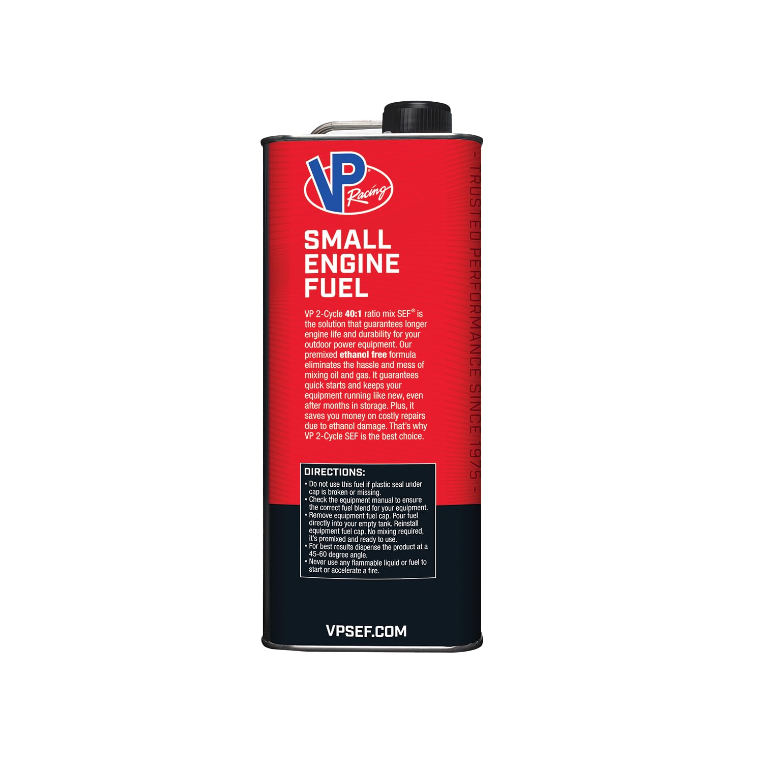 Ready to Use VP Racing Fuels 6291, 40:1 Premixed 2-Cycle Small Engine Fuel (SEF) - Gallon (4 Pack)