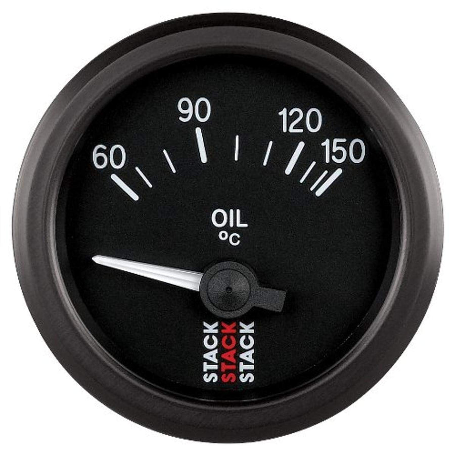 Stack 52mm Black ST3209 M10 Male 60-150°C Electric Oil Temperature Gauge