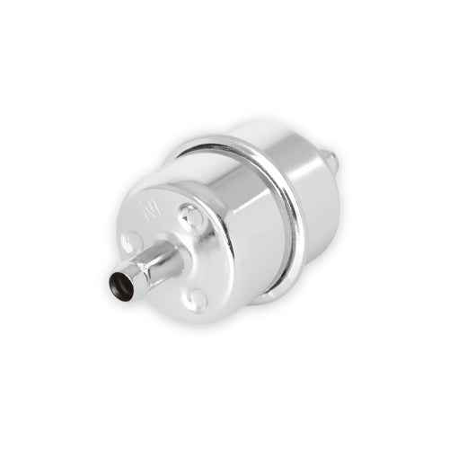 Chrome Mr. Gasket 9746 Fuel Filter - Fits 3/8 Inch Hose