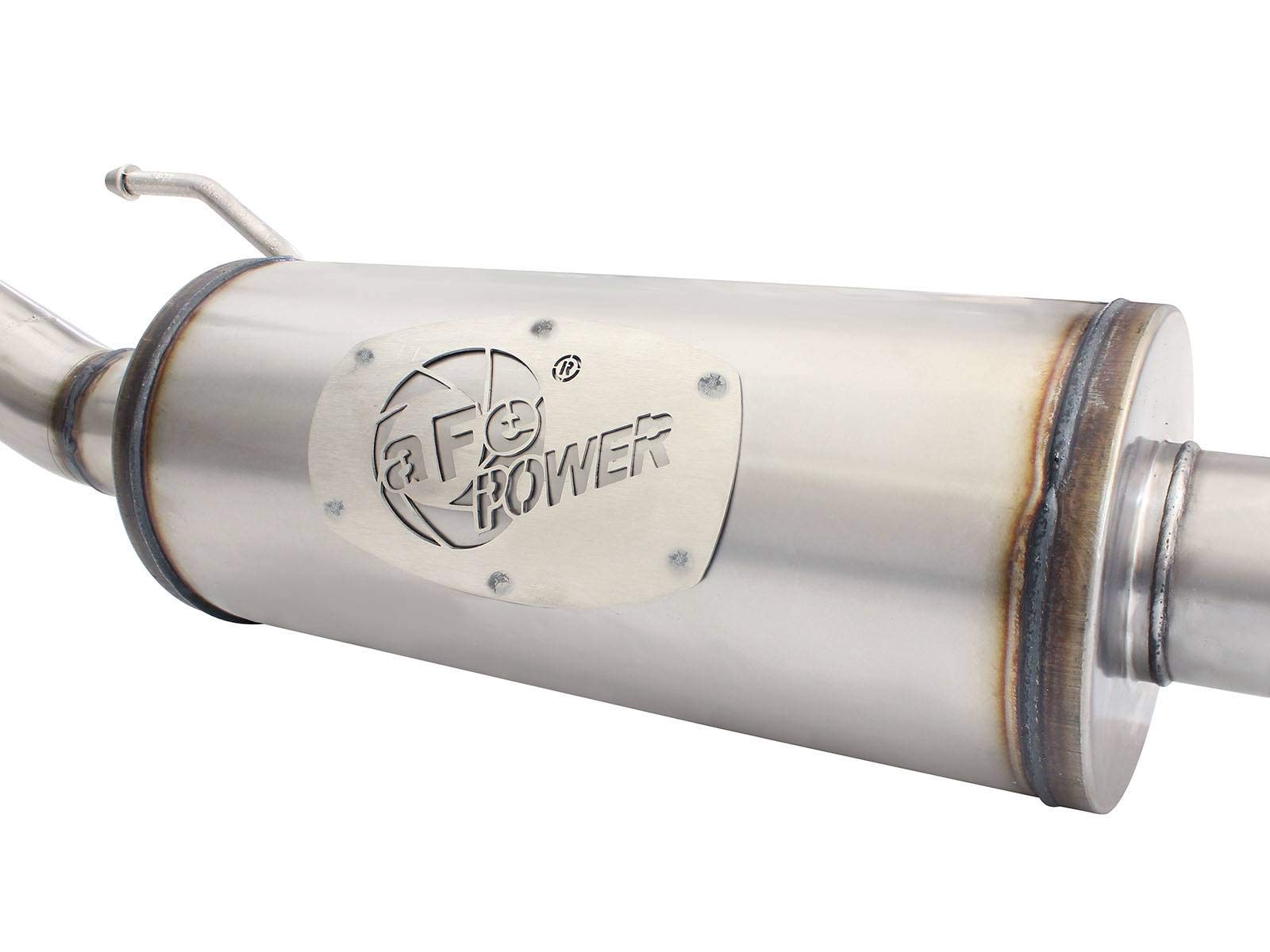 Mach Force-Xp aFe Power 49-48057 2-1/2" 409 Stainless Steel Cat-Back Exhaust System with 18" Muffler, 1 Pack