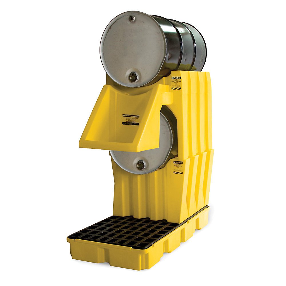 Eagle Polyethylene 1606 Horizontal Drum Stacker, Single, 26-1/2" Length x 27" Width x 29" Height, 1000 lbs Load Capacity