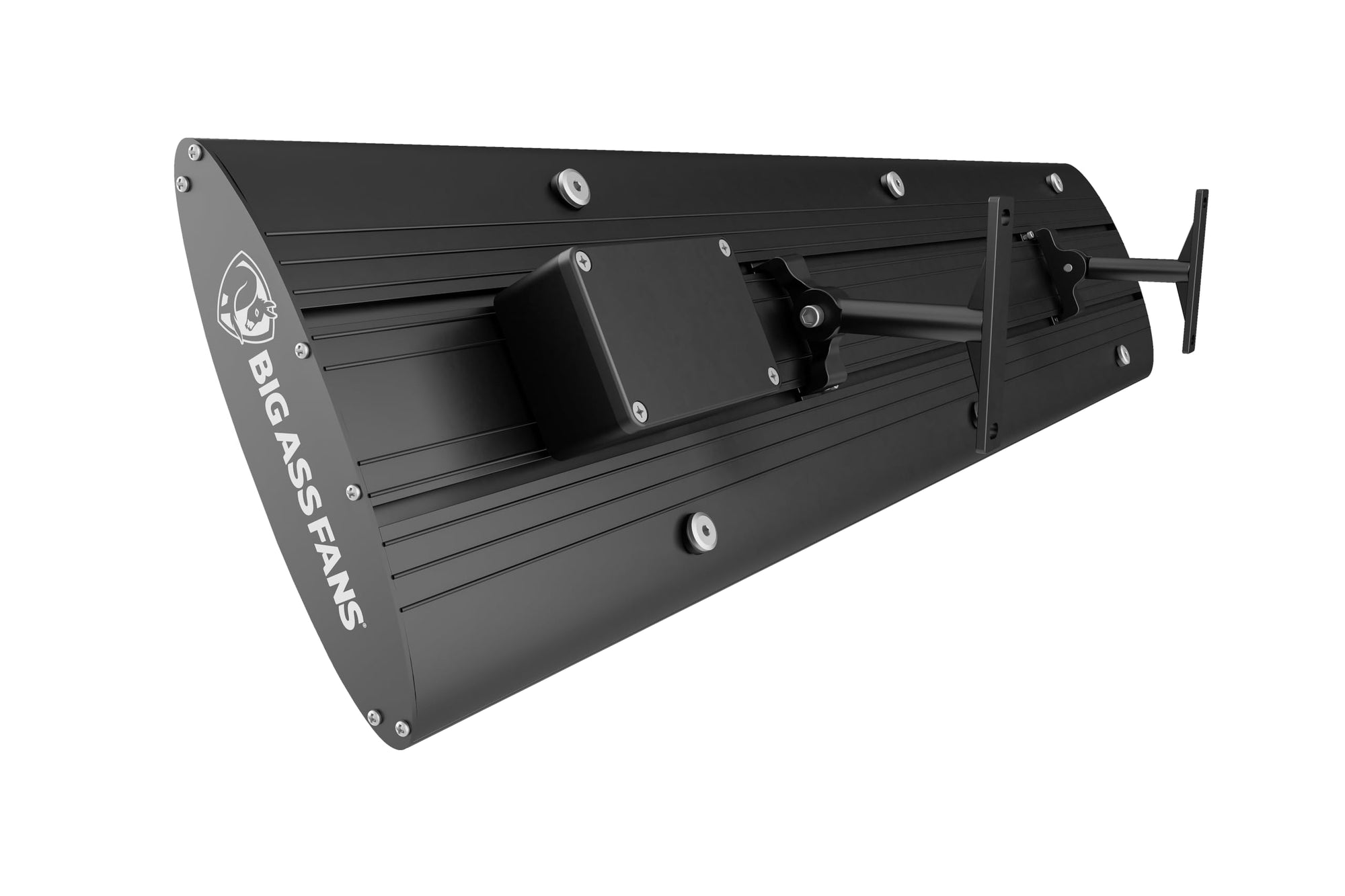 Vesper Big Ass Fans - Hardwired Electric Infrared Heater, Indoor/Covered Outdoor Spaces, Adjustable Angle Wall/Ceiling Mount, Black Extruded Aluminum