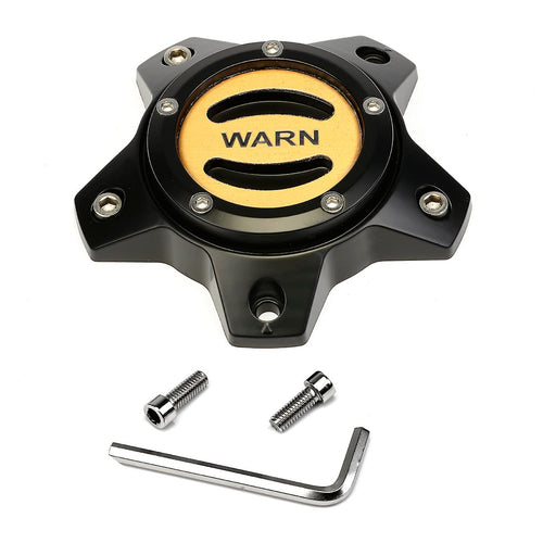 106681 WARN Wheel Hub Center Caps (Black/Gold), Fits: Warn Wheels