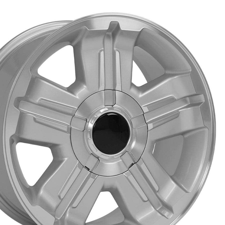 OE Wheels 18 x 8 Inch Machined Silver CV88 Wheel for 1999-2018 Chevy Silverado 1500, 1999-2018 GMC Sierra 1500, and 1999-2020 Cadillac Escalade