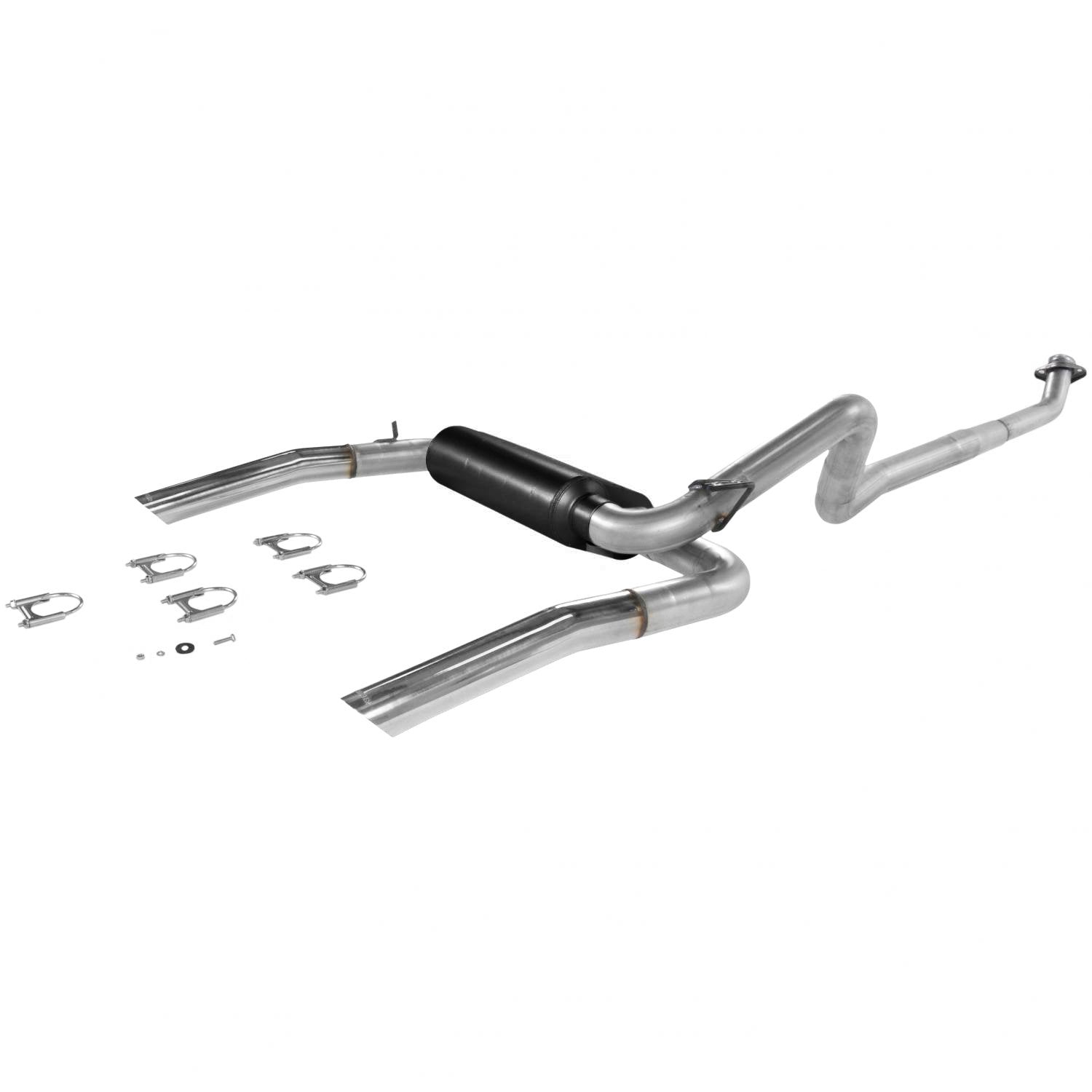 American Thunder Flowmaster 17234 Cat-Back Exhaust Kit 3 Inch Aluminized Steel Polished 304 Stainless Tips Compatible with 1986-1991 Chevy Camaro Pontiac Firebird V8 2.5 inch Flanged Converter