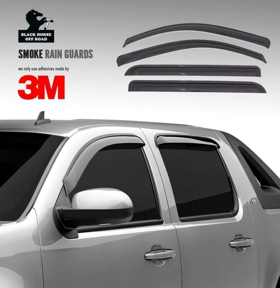 Off Road Black Horse [BHOR Tape On Rain Guards/Wind Deflectors Compatible with 2010-2022 Lexus GX460 Smoke 4 PCs - 10-GX460