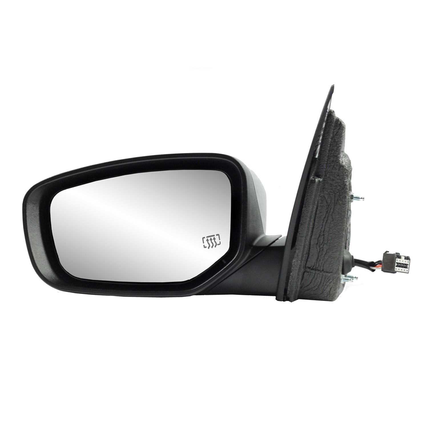 Driver Side Fit Mirror for Dodge Dart, Textured Black w/PTM Cover, Foldaway, Heated Power