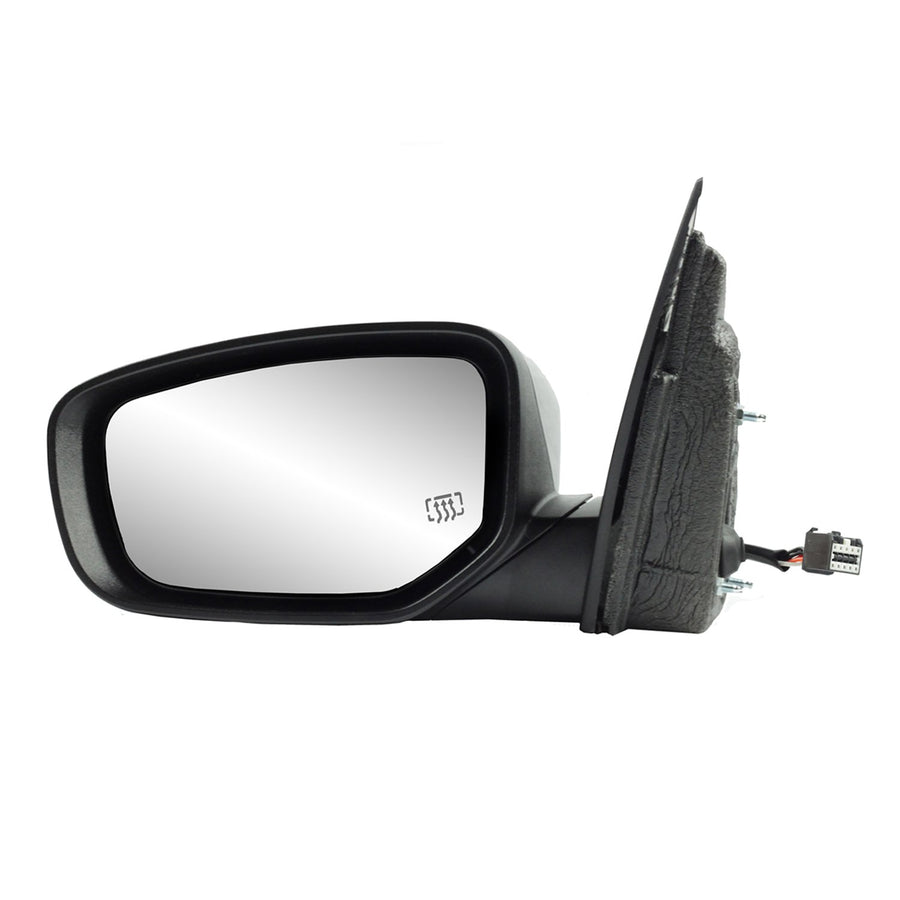 Driver Side Fit Mirror for Dodge Dart, Textured Black w/PTM Cover, Foldaway, Heated Power