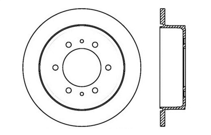 Sport Drilled/Slotted Brake Rotor StopTech 127.69002L (Rear Left), 1 Pack