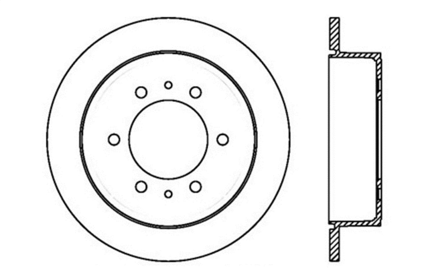 Rear Left StopTech 128.69002L Sport Cross Drilled Brake Rotor