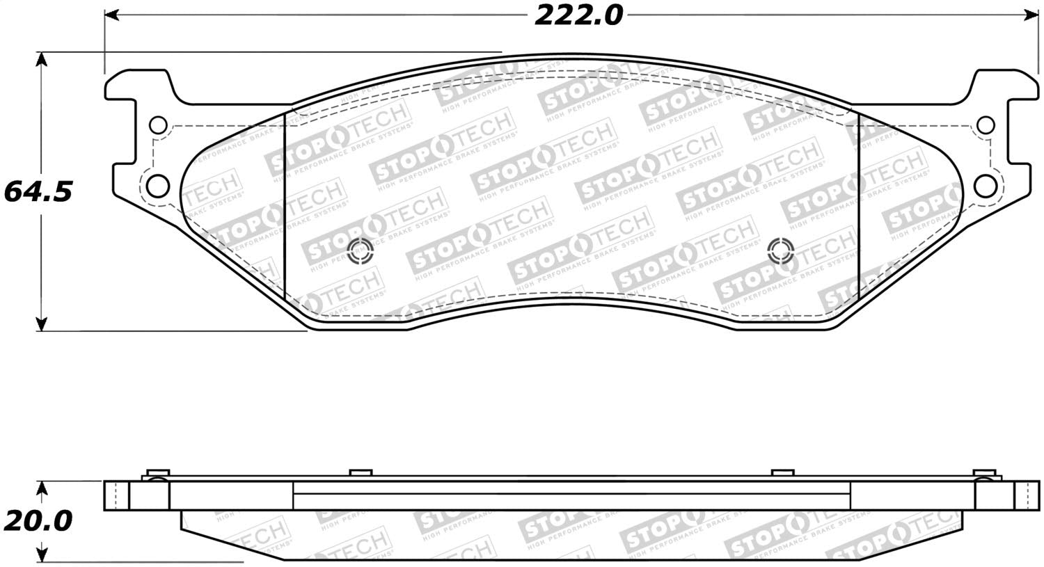 Brake Pads StopTech 308.10660 Street with Shims