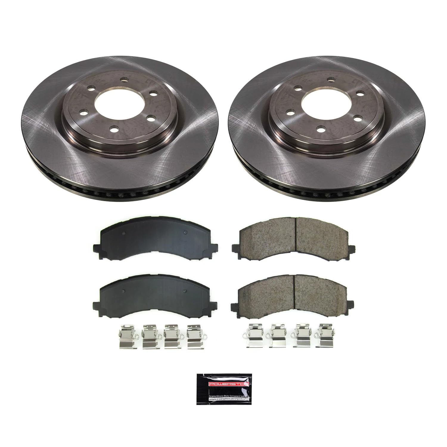 Power Stop KOE8744 Front Brake Pad and Rotor Kit Autospecialty Replacement