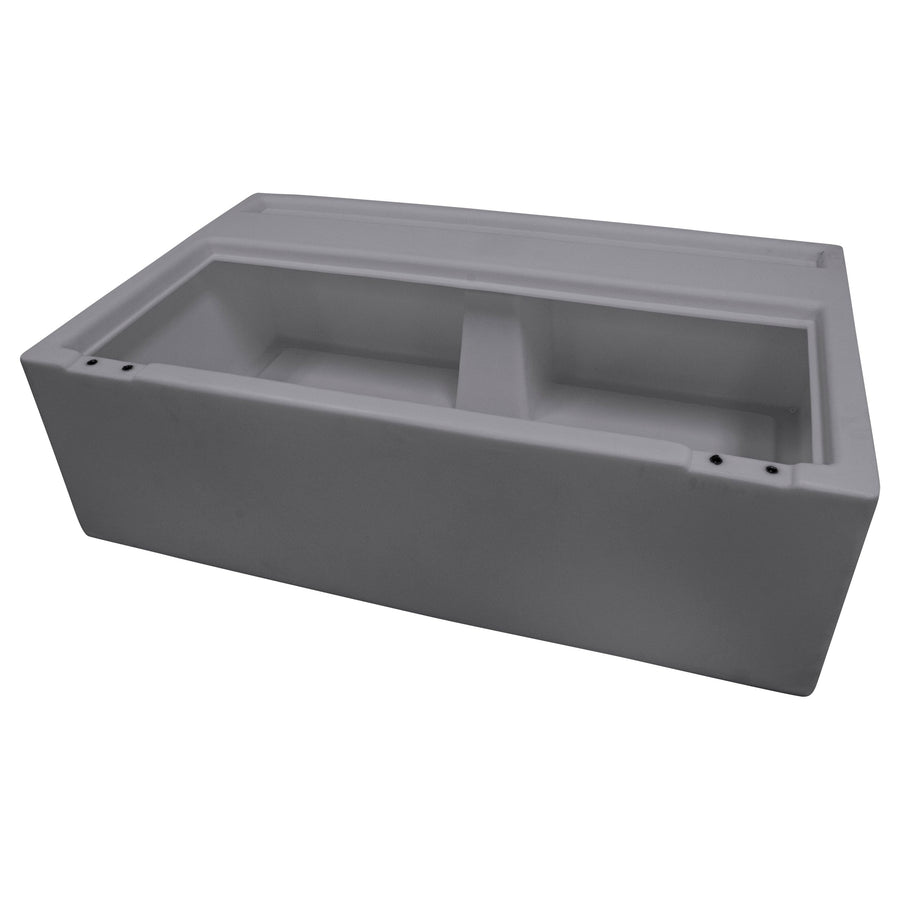 DLX Series Wise 8WD100-1B-221 37" Pontoon Bench Seat - Base Only - Grey