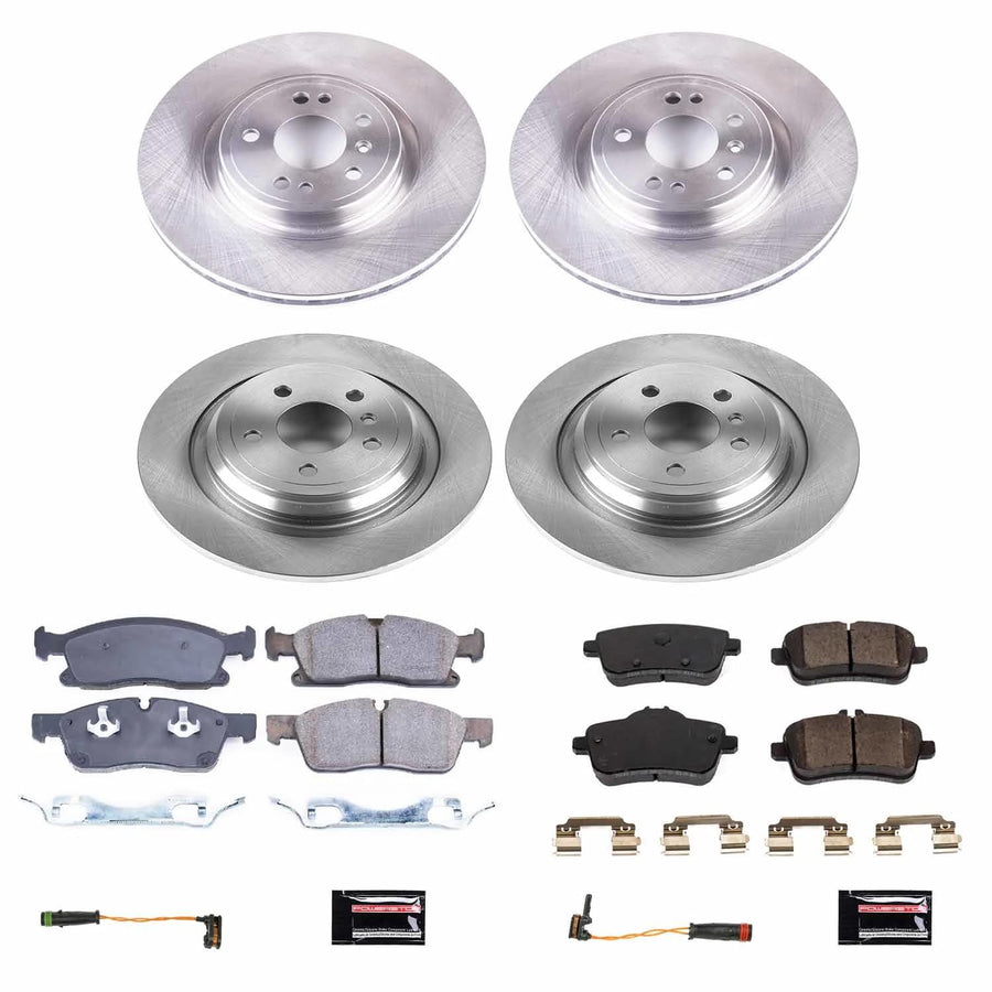Power Stop KOE8115 Replacement Brake Kit-OE Front and Rear Brake Rotors & Ceramic Brake Pads For Mercedes-Benz GLE350 2018 [Model Specific]