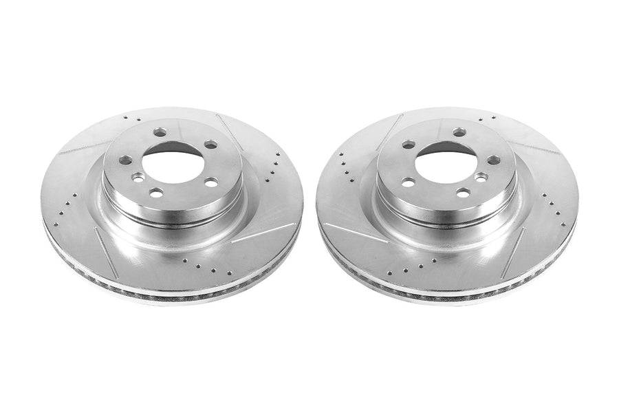 Power Stop Front EBR1078XPR Evolution Drilled and Slotted Rotor (Pair) For Land Rover Range Rover 2006-2009/Land Rover Range Rover 2006-2009 [Vehicle Specific]