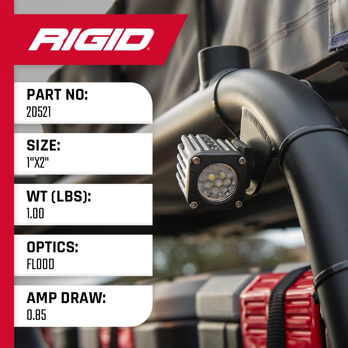 Flood RIGID INDUSTRIES Black Surface Mount (Ignite LED): Mounting Accessories For Offroad Use