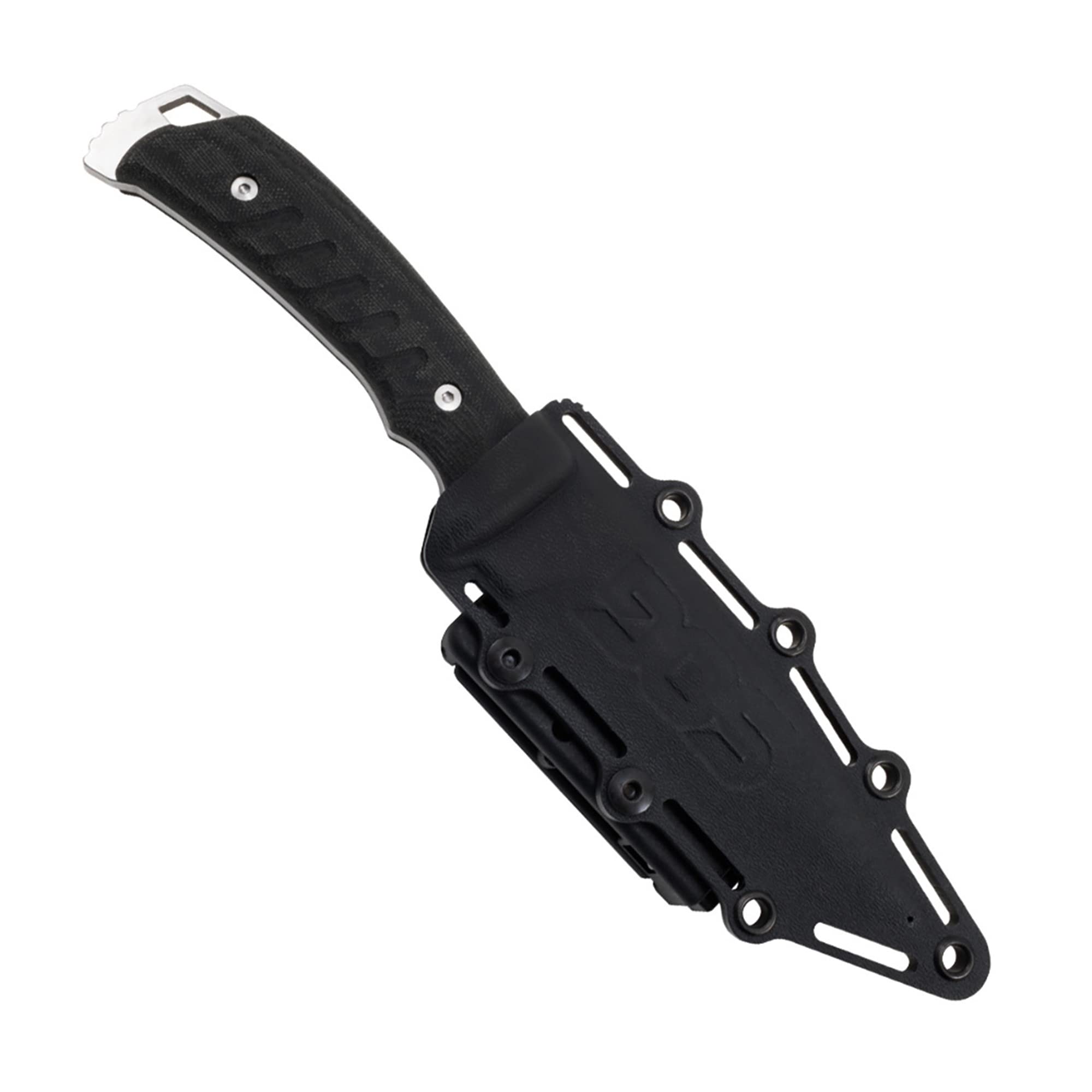 SOG Fixed Blade Pillar Knife- Full Tang 5 Inch S35VN Steel Survival Blade, w/ Linen Micarta Handle and Kydex Sheath, Made in the USA (UF1001-BX)