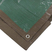 Mid-Grade Erickson 57030 Reversible Poly Tarp, 6' x 8', Brown/Green