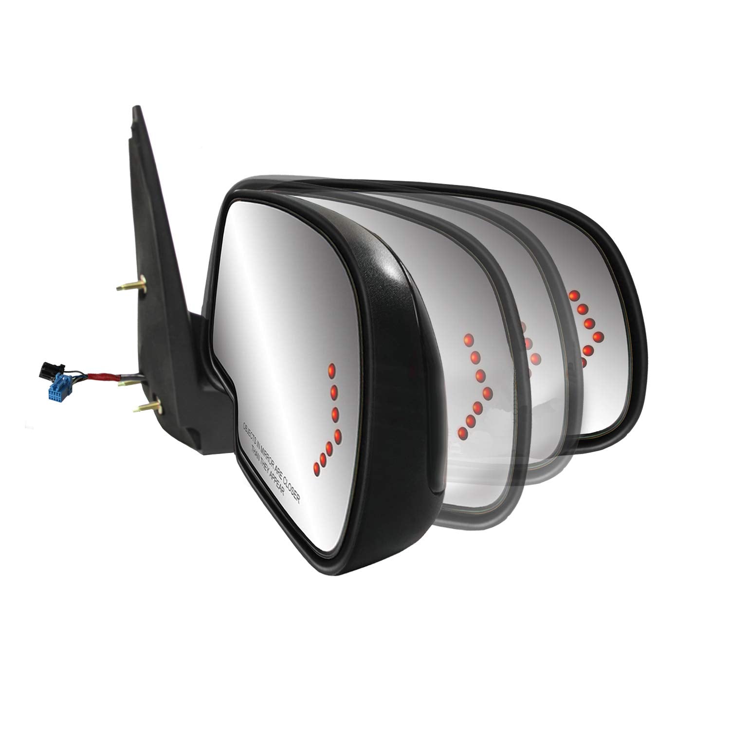 Passenger Side Fit Mirror for Cadillac Escalade, Chevy Avalanche, Silverado, Suburban, Tahoe, GMC Sierra, Yukon, Denali/XL, 2007 Silverado/Sierra Classic, PTM, Signal, memo, Pwr FLD, HTD Pwr