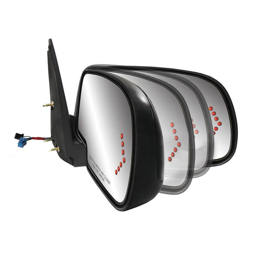 Passenger Side Fit Mirror for Cadillac Escalade, Chevy Avalanche, Silverado, Suburban, Tahoe, GMC Sierra, Yukon, Denali/XL, 2007 Silverado/Sierra Classic, PTM, Signal, memo, Pwr FLD, HTD Pwr