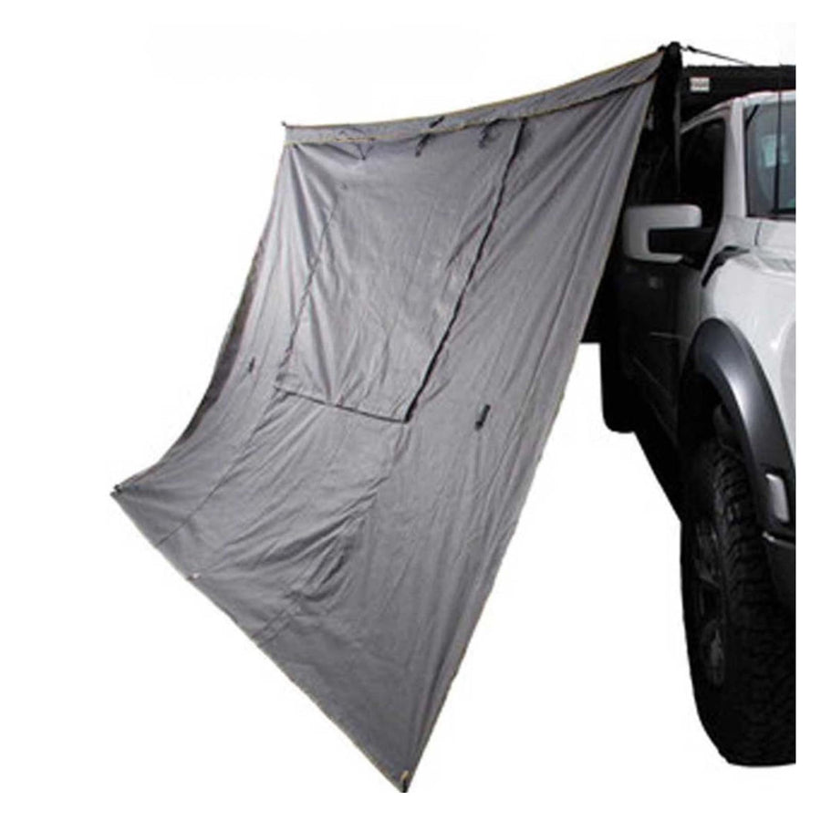 Overland Vehicle Systems Nomadic 270 HD Passengers Side Awning Wall 1 with Door and Window | Dark Grey | Awning Sold Separately | 18129910