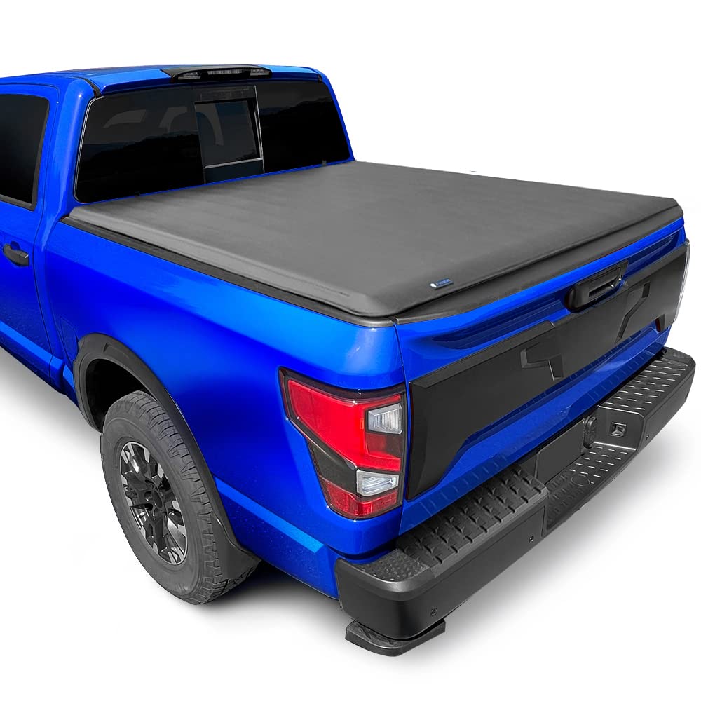 Tyger Auto T1 Truck Bed Soft Roll-up Tonneau Cover Compatible with 2017-2024 Nissan Titan | 5.5' (67") Bed | TG-BC1N9048