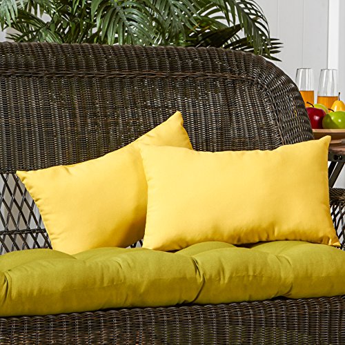 Greendale Home Fashions Outdoor Rectangle Accent Pillows, Sunbeam, Set of 2