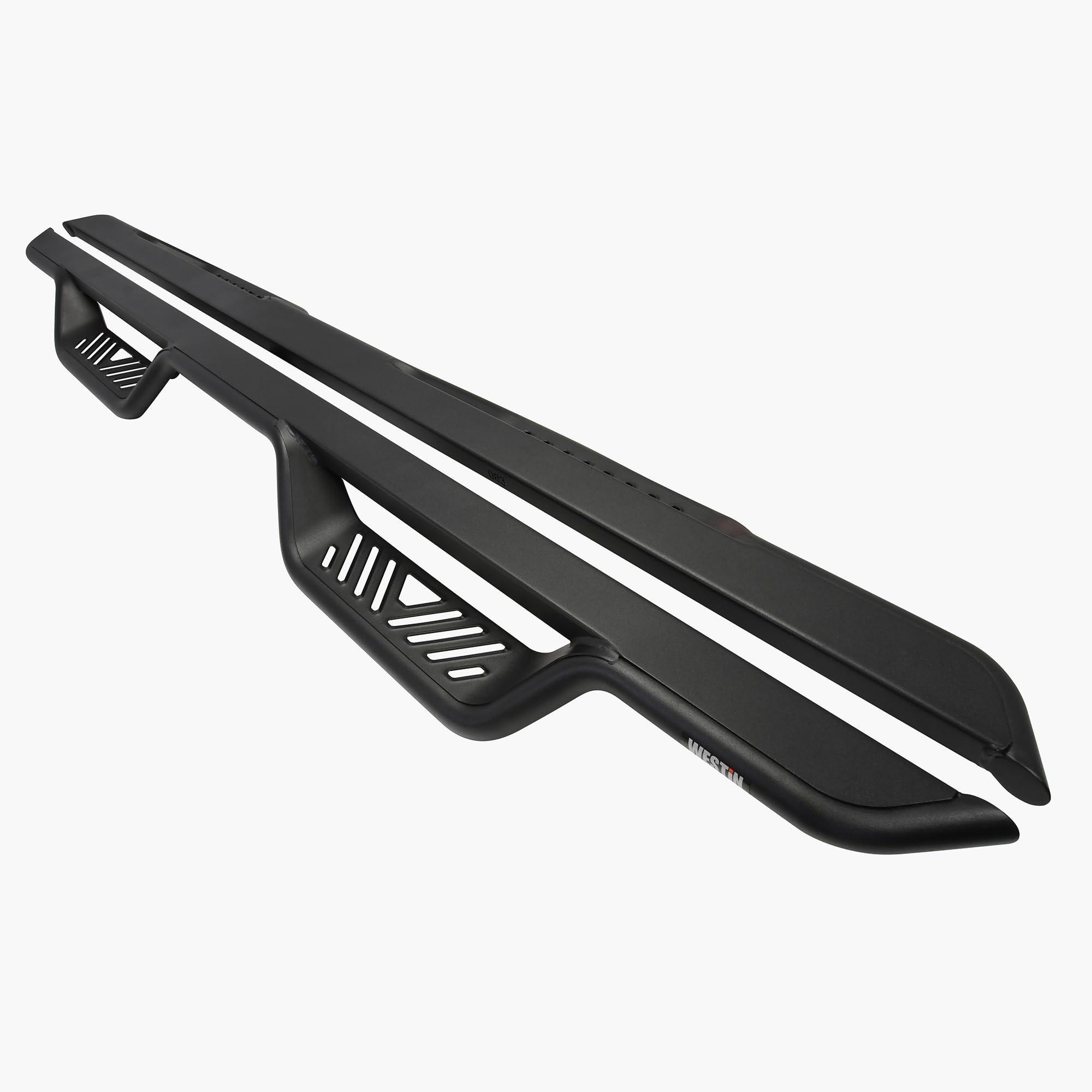 Outlaw Drop Nerf Step Bars Westin fits 2004-2013 Silverado Sierra 1500 2001-2019 2500 3500 Crew Cab (Body Mount) Textured Black 1 Pair