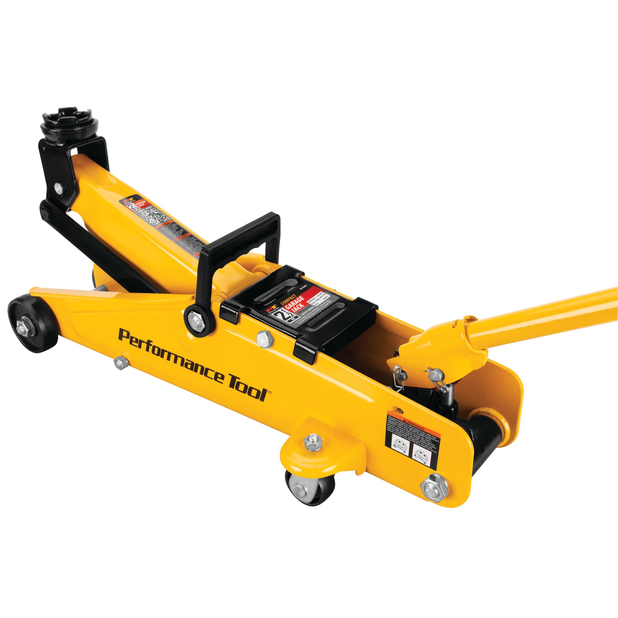 2-1/2 Ton Performance Tool W1640 Garage Jack, (5,000 lbs.) 5-15.5-Inch Lift, Swivel Casters, For Cars/Trucks
