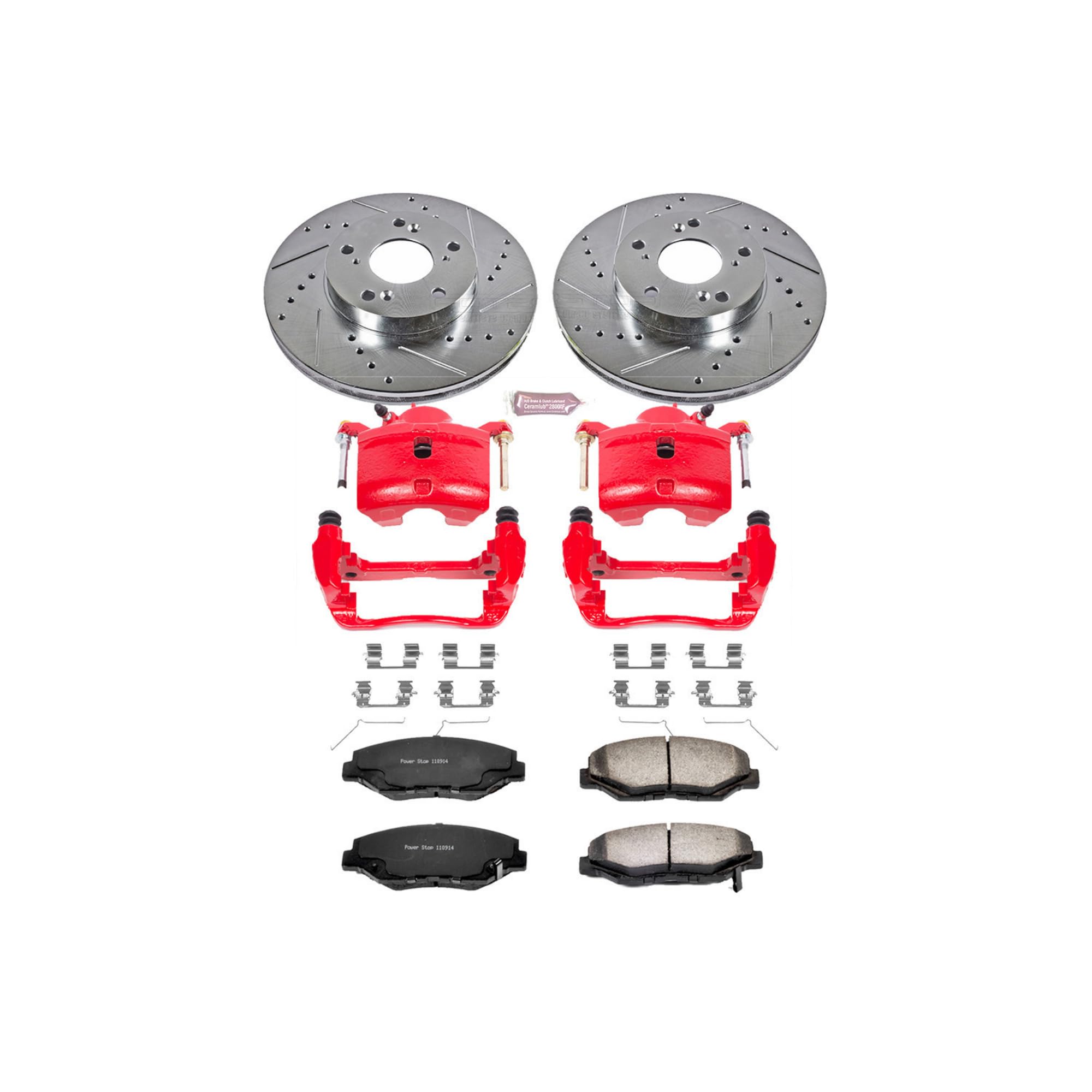 Power Stop Front KC1043A-36 Z36 Truck and Tow Brake Kit with Calipers For Acura ILX 2014-2015, Honda Accord 2003-2012, Honda CR-Z 2016, Honda Civic 2013-2021 [Model Specific]