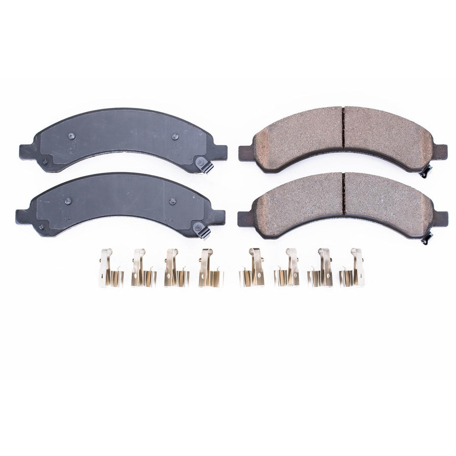 Power Stop Rear Brake Kit For 2003-08 Chevrolet Express 3500 | GMC Savana 3500 - Ceramic Brake Pads With Installation Hardware, 17-989