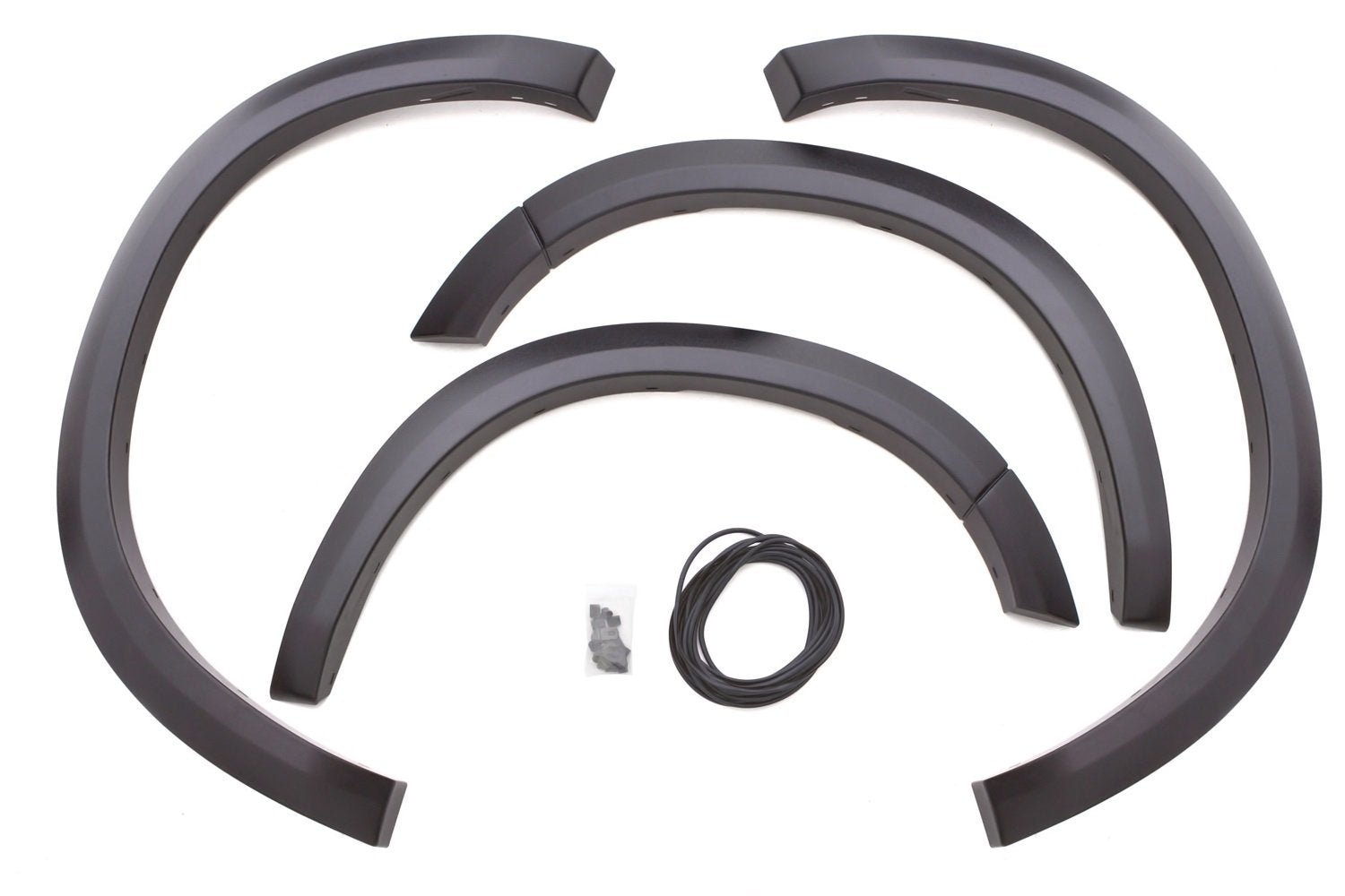 Lund Elite Series SX202S Black Sport Style Standard Front and Rear Fender Flare - 4 Piece