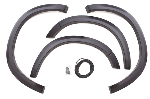 Lund Elite Series SX202S Black Sport Style Standard Front and Rear Fender Flare - 4 Piece
