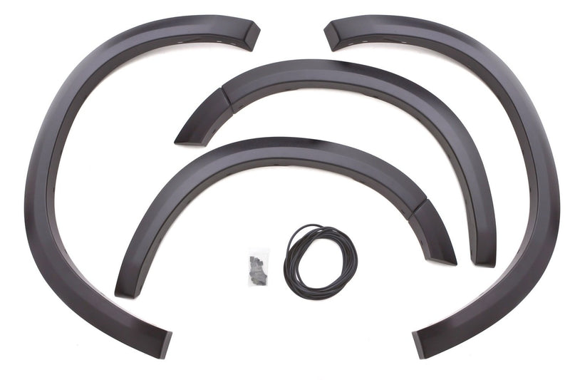 Lund Elite Series SX202S Black Sport Style Standard Front and Rear Fender Flare - 4 Piece