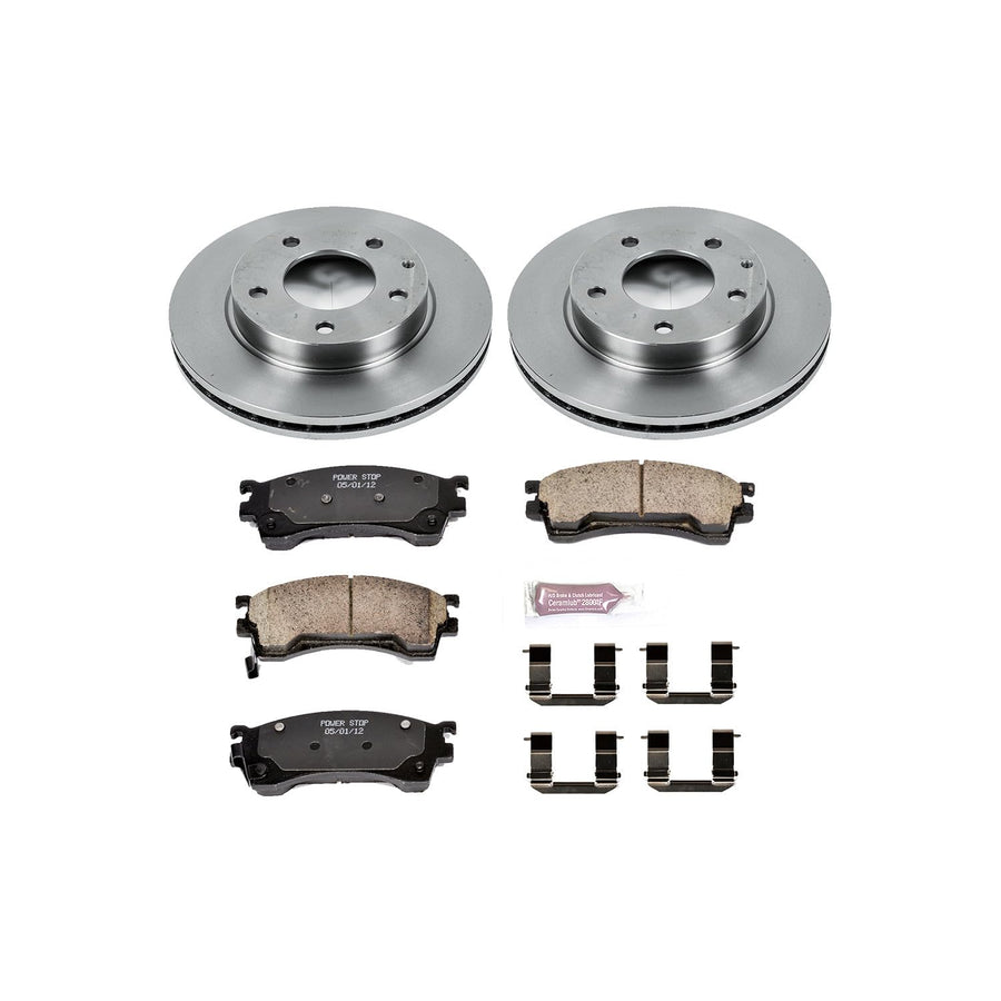 POWERSTOP Autospecialty KOE782 Front Replacement Brake Kit-OE Brake Rotors & Ceramic Brake Pads