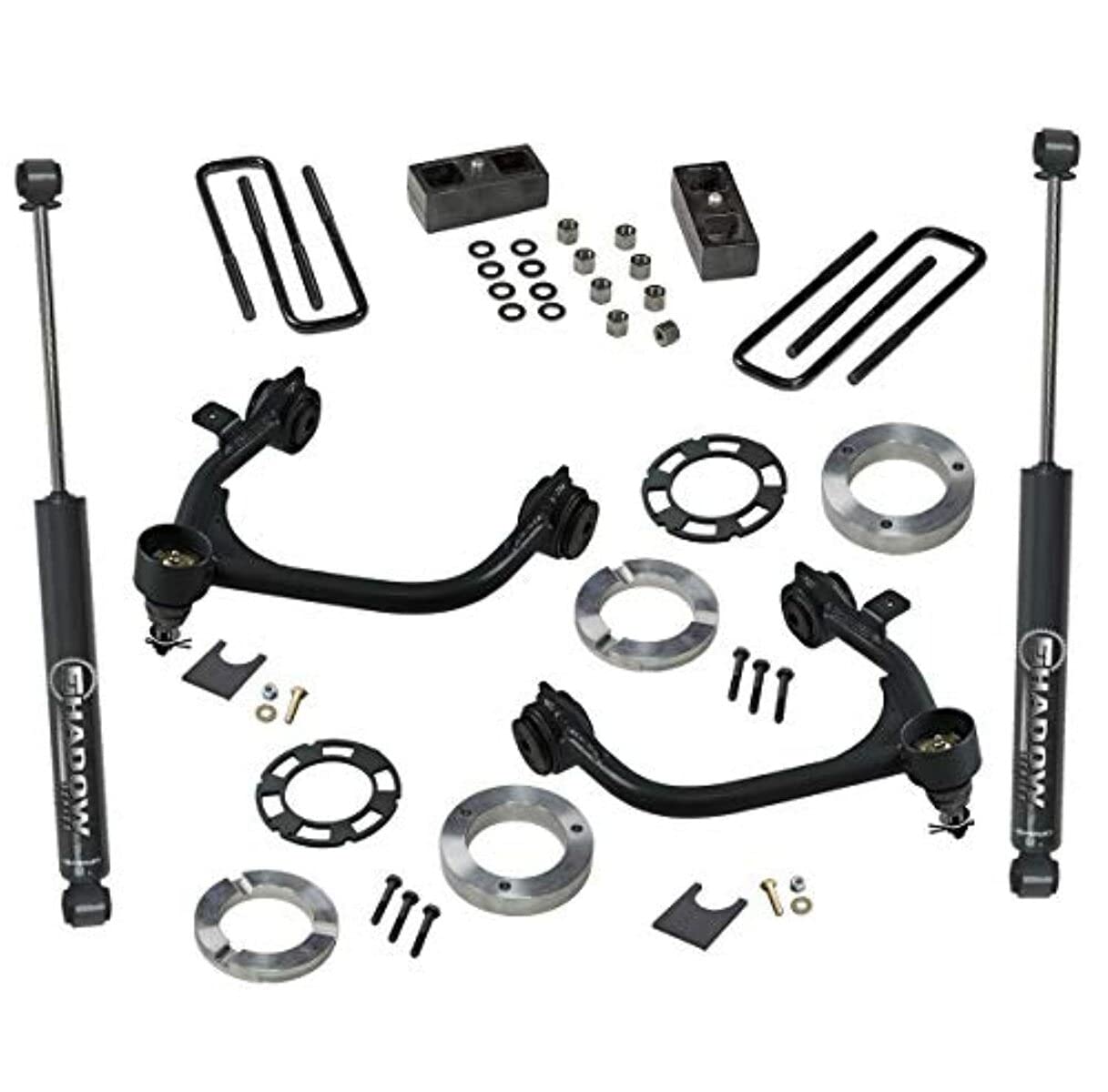 SUPERLIFT SUSPENSION RealTruck 3" Lift Kit for Silverado/Sierra | Complete Lift Kit with Rear Shadow Series Shocks & Upper Control Arms | 3900 | Fits 2019-2024 Chevrolet Silverado/GMC Sierra 1500
