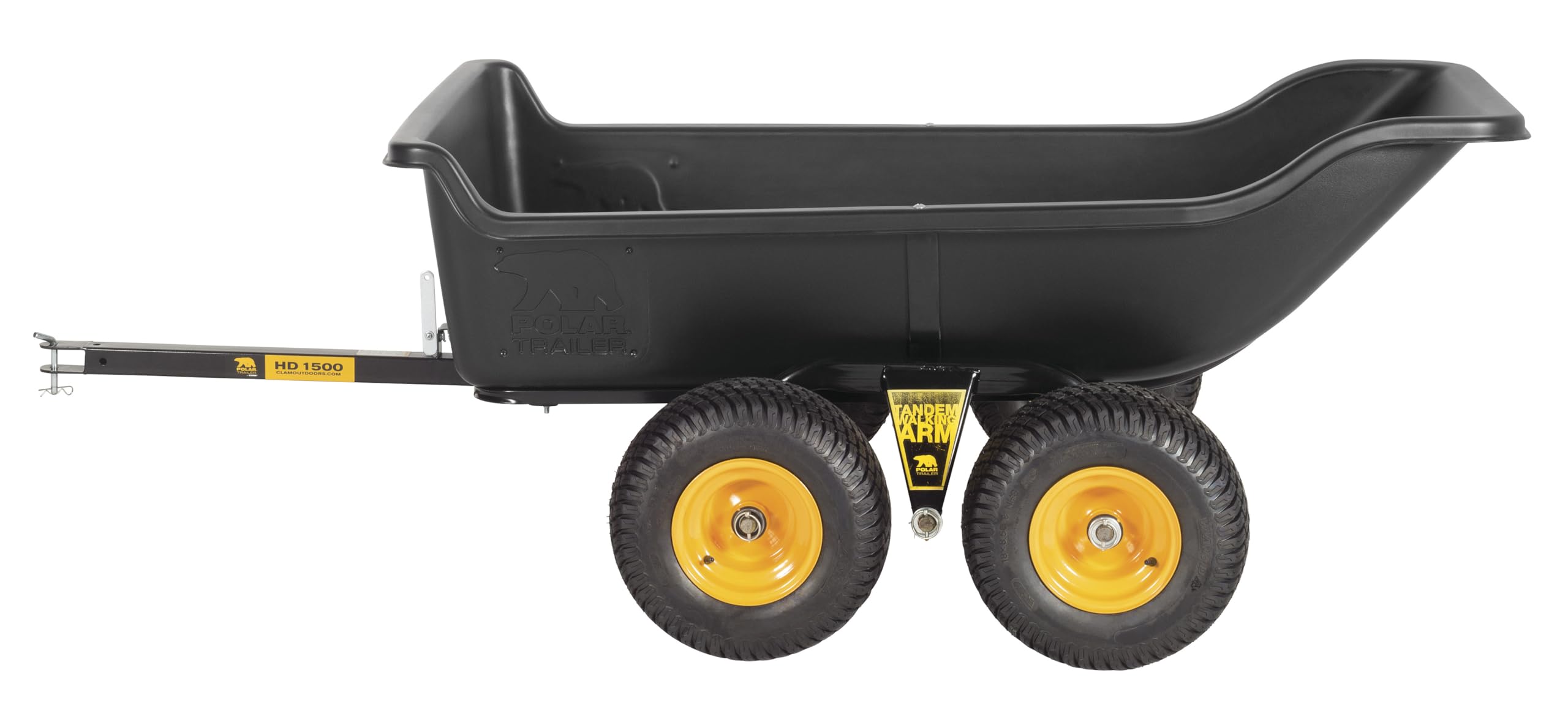 Tandem Axle Polar TA1500 Utility Trailer – 22 Cu. Ft. ATV/UTV Hauling Trailer with 1500 lb. Capacity – Rugged Rubber Wide Track Tires – Model 8262