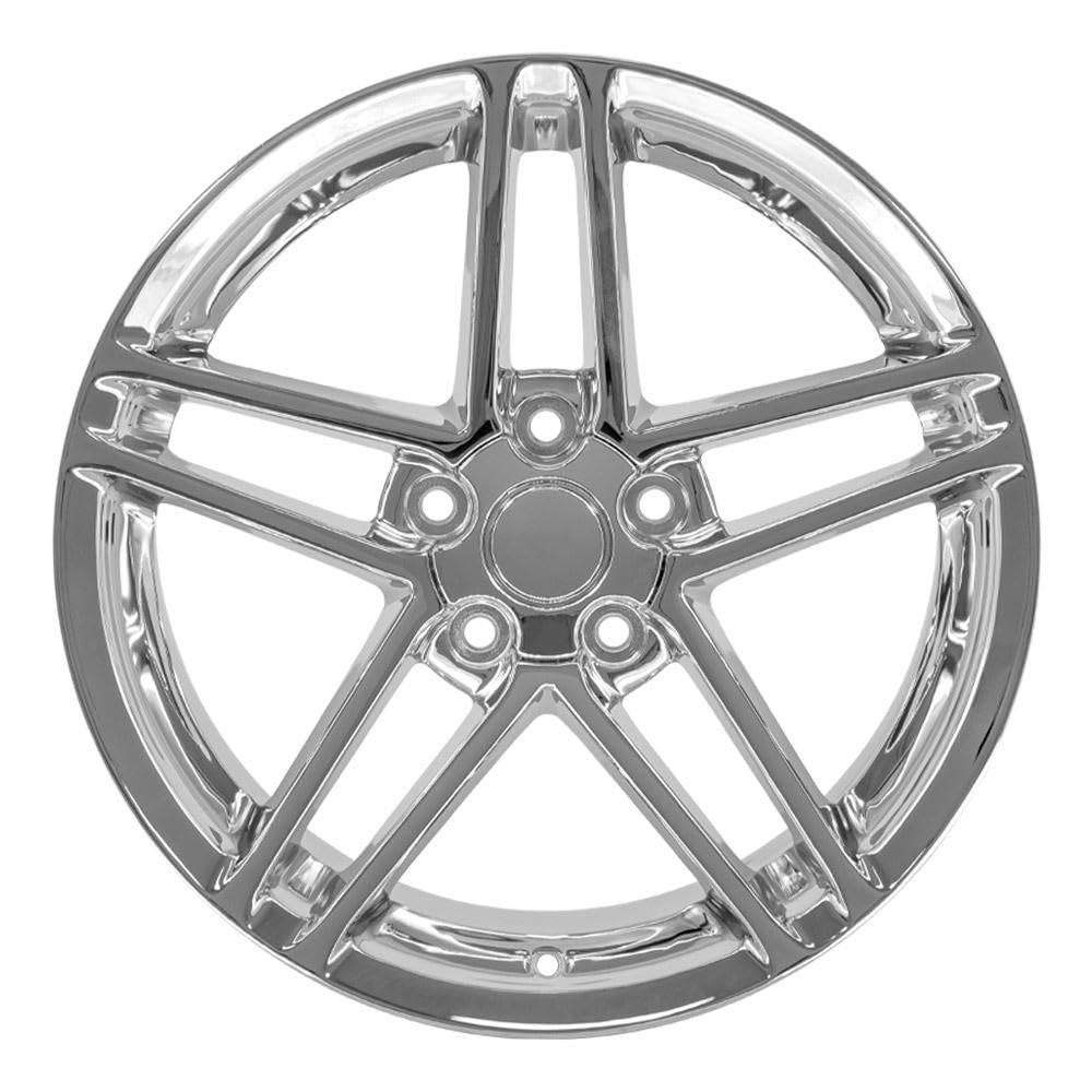 18 Inch OE Wheels CV07A Rim Fits Corvette C6 Z06 Style 5x120.65 18x10.5 Chrome - Hollander 5342 (1)