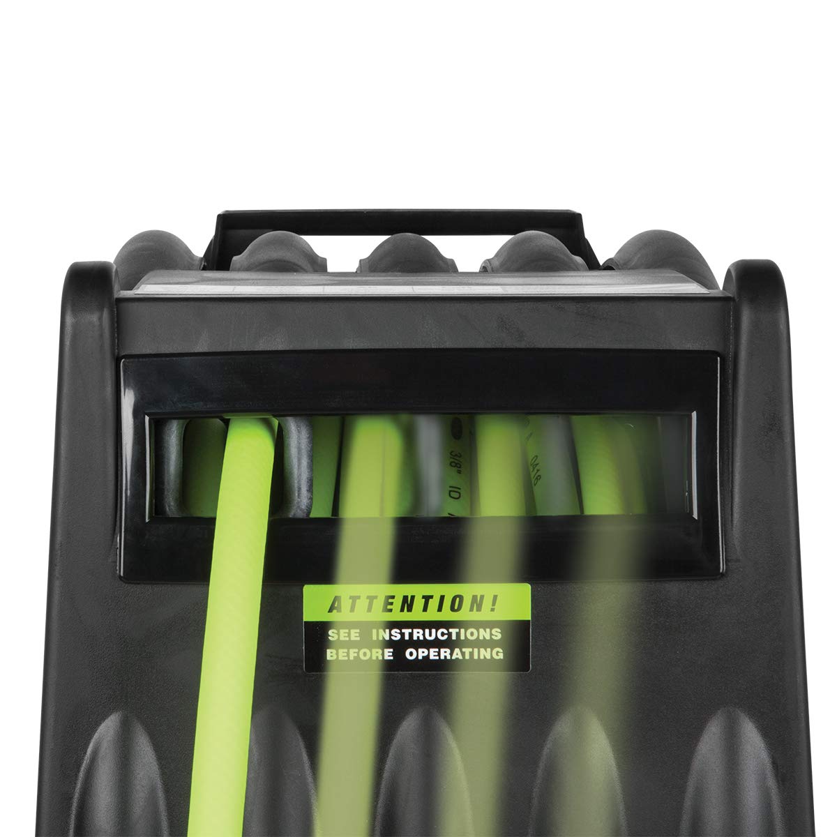 Flexzilla Retractable Levelwind Air Hose Reel, 3/8 in. x 75 ft., Heavy Duty, Lightweight, Hybrid, ZillaGreen - L8306FZ