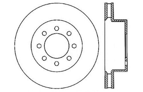 Sport StopTech Cross Drilled Brake Rotor; Front Left 128.65110L