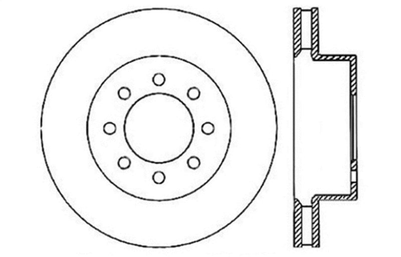 Sport StopTech Cross Drilled Brake Rotor; Front Left 128.65110L