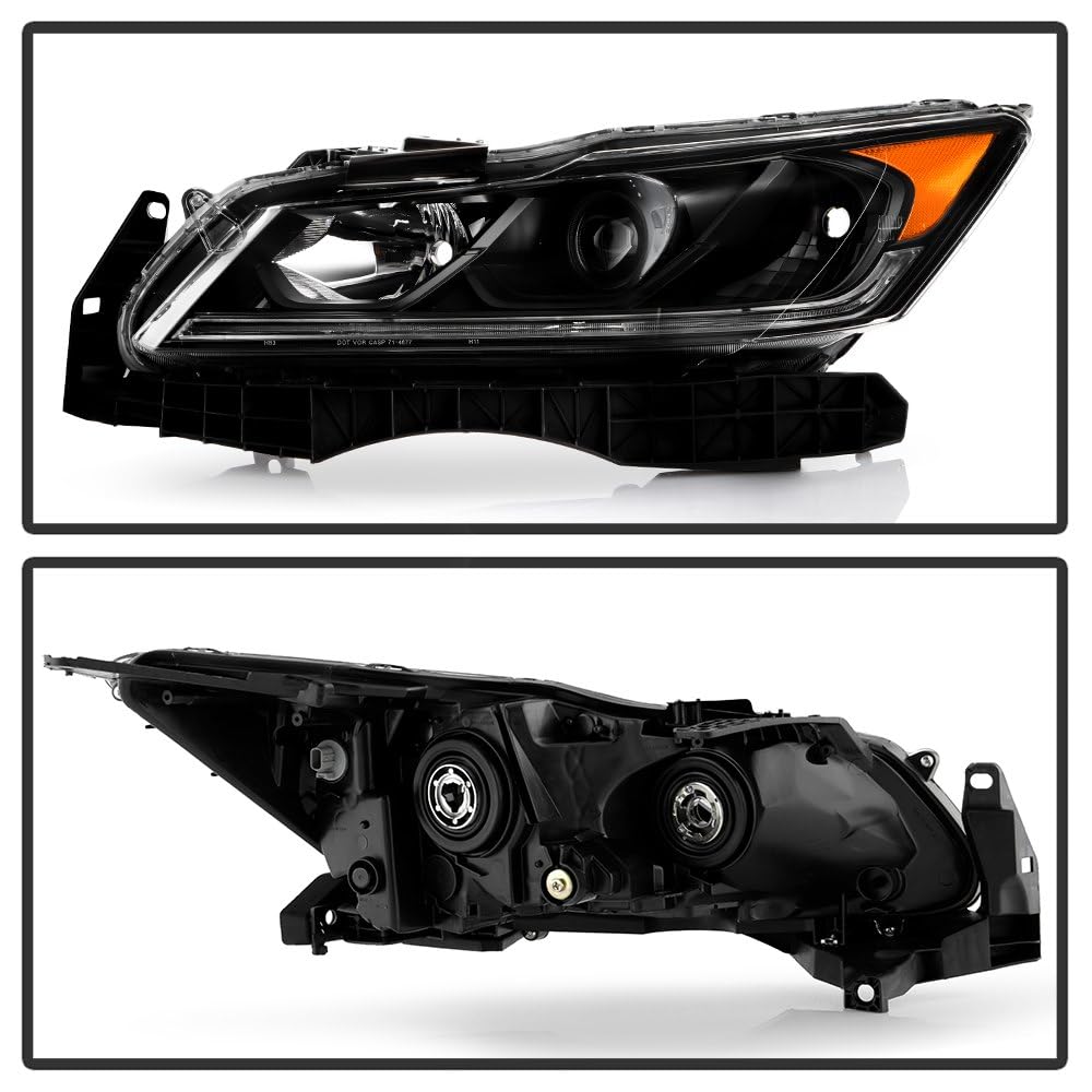Honda Accord 16-18 (4 Door) Spyder (OE) Halogen Headlight - Low Beam-H11(Included) ; High Beam-HB3(Included) ; Signal-7440A(Included) - OE Black