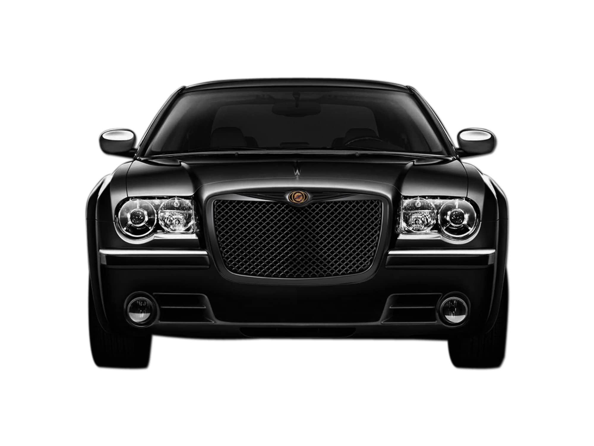Mesh Front Hood Grille Armordillo USA - Matte Black Fits 2005-2010 Chrysler 300/300C