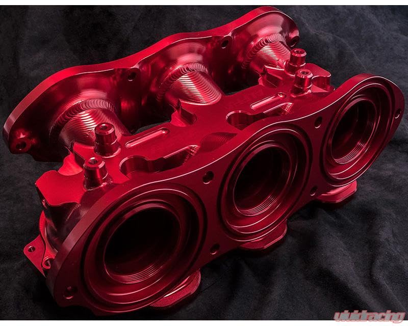 Cast Plenum/Billet Intake Manifold ALPHA GT-R Standard Fuel Rail (Clear Anodized)