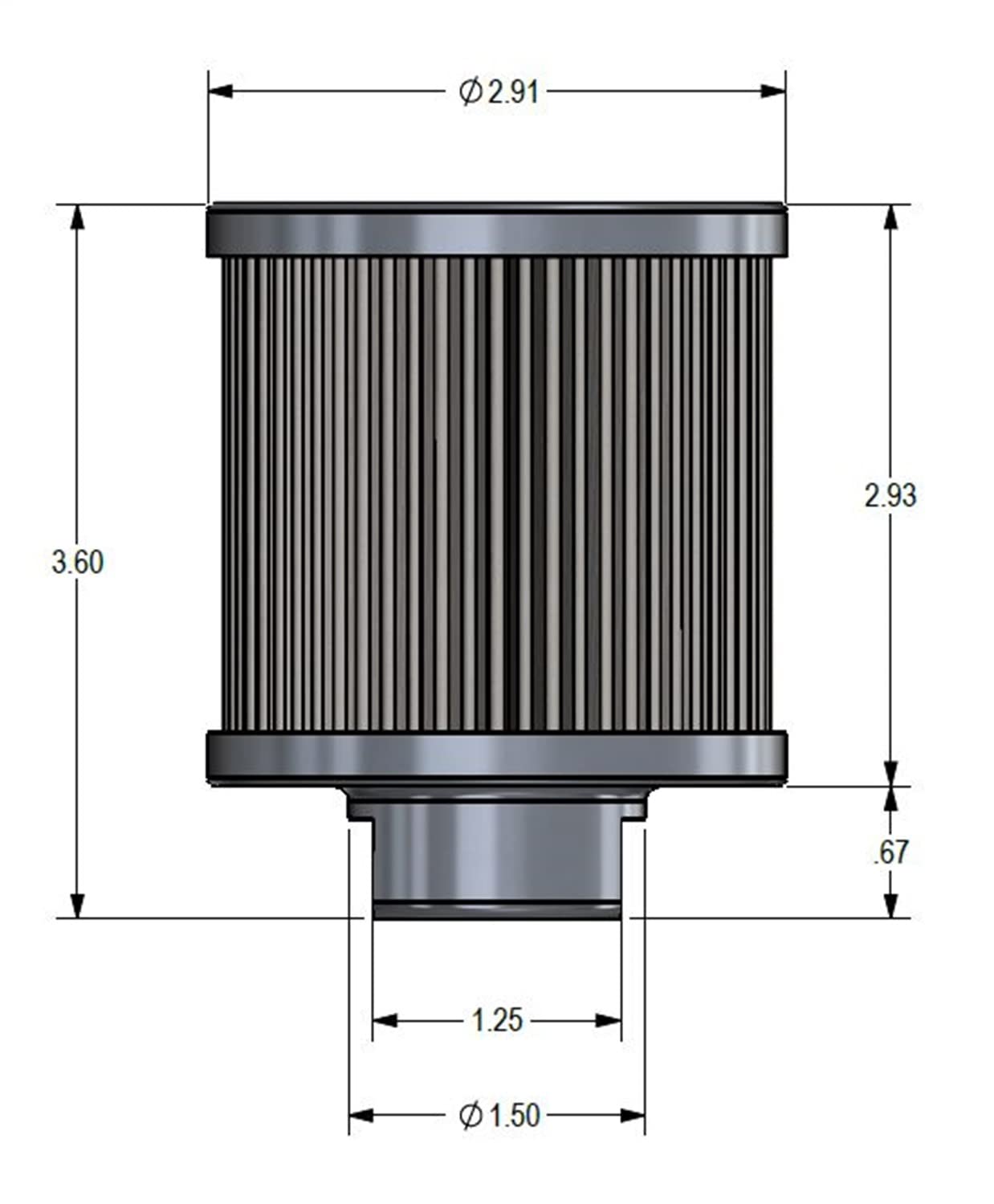 12An Female Port, Earl's S.S. Mesh Filter, Blk