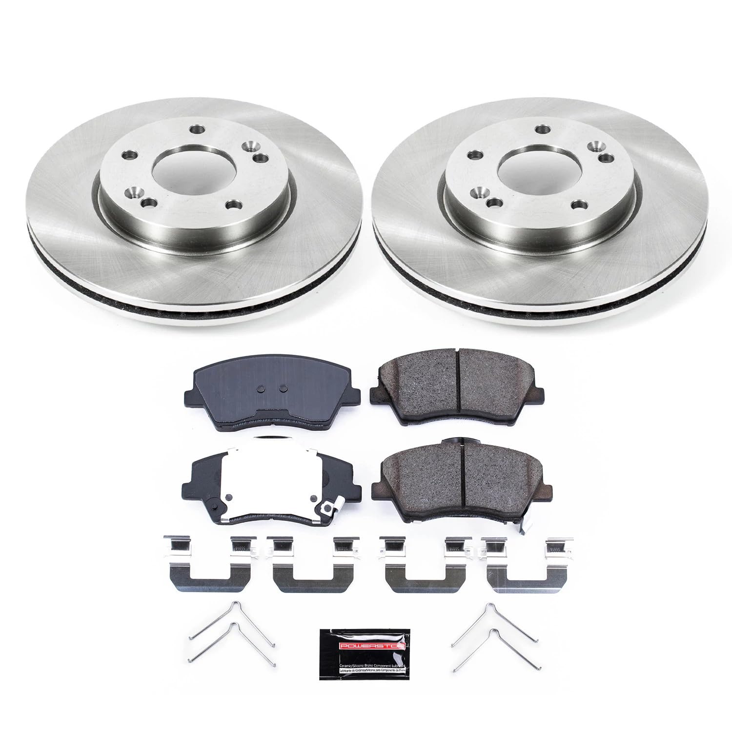 Power Stop Autospecialty KOE7370 Front Replacement Brake Kit-OE Brake Rotors & Ceramic Brake Pads For Hyundai Elantra 2017-2020 [Model Specific]