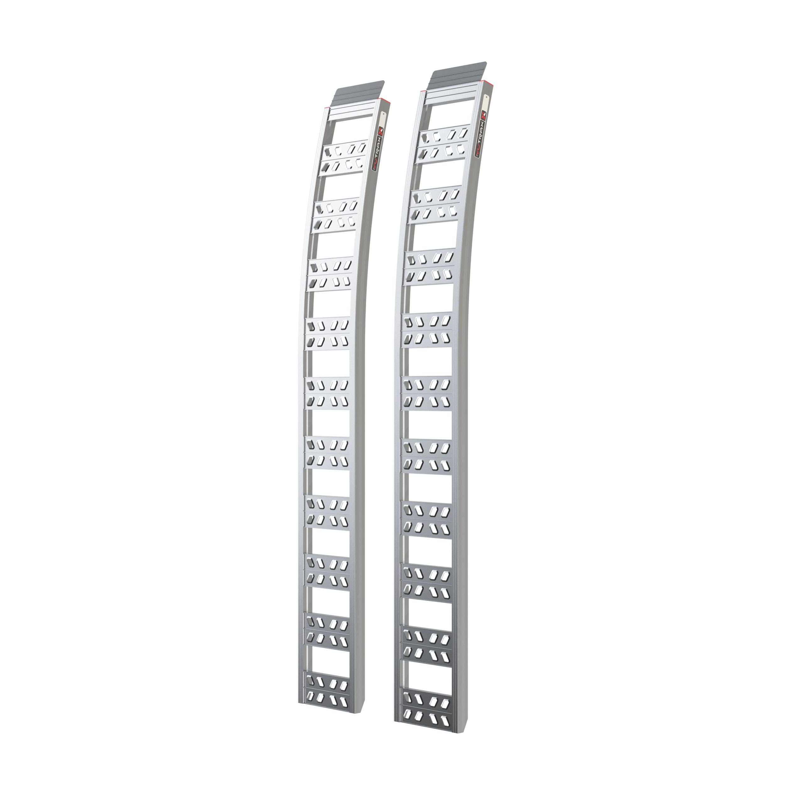90” Yutrax® Arched Ramps, High-Strength Extruded Aluminum, 1500 lb. Load Capacity, Arched Design, ATV/Golf Cart/Riding Lawn Mower Loading, Pair, YR500