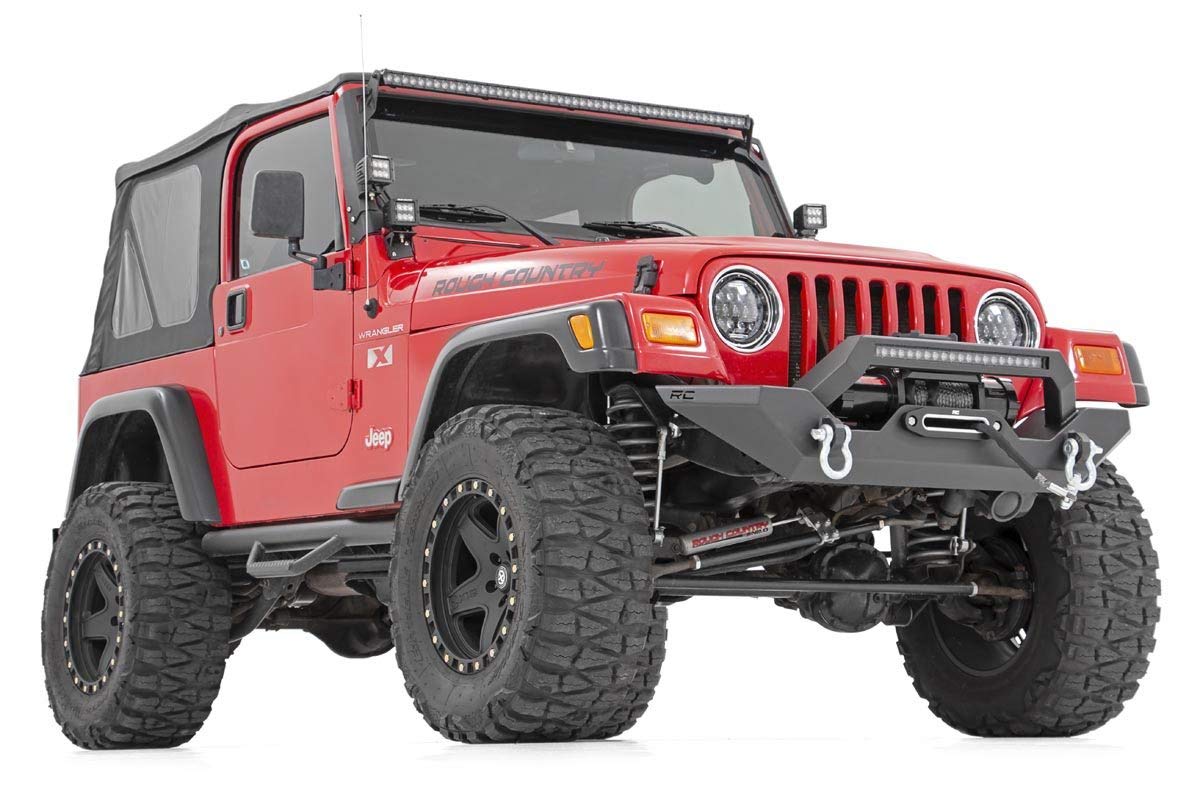 Rough Country Full Width Front LED Bumper for 87-06 Jeep Wrangler YJ/TJ - 10595