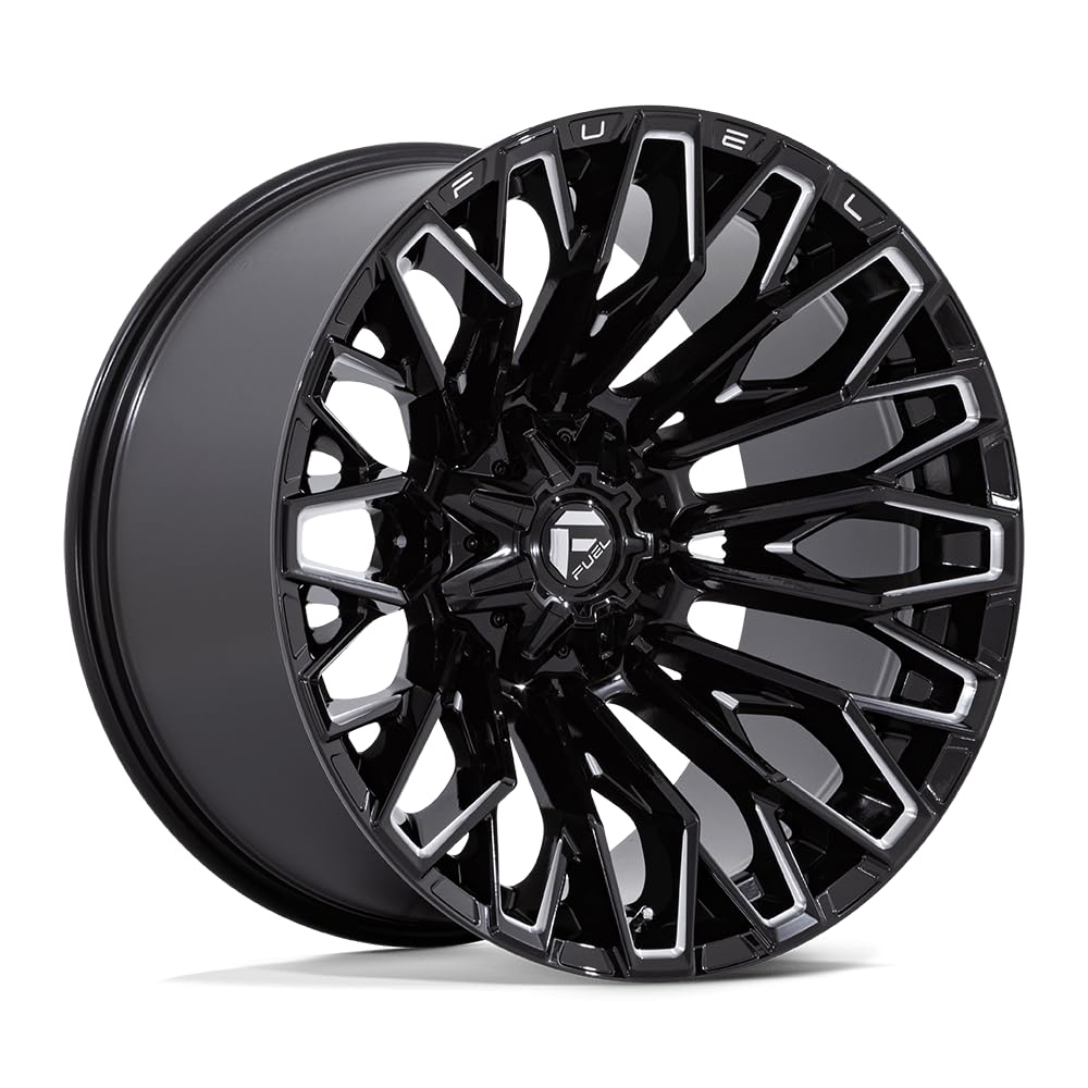 FC865 STRIKE FUEL OFF-ROAD 22X12 8X180 4.77-44mm GLOSS BLACK MILLED - FC865BE22128844N