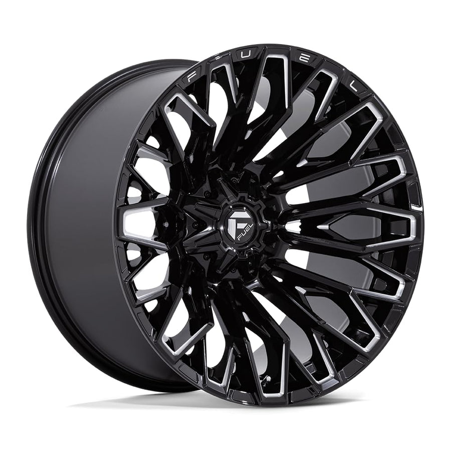 FC865 STRIKE FUEL OFF-ROAD 22X12 8X180 4.77-44mm GLOSS BLACK MILLED - FC865BE22128844N